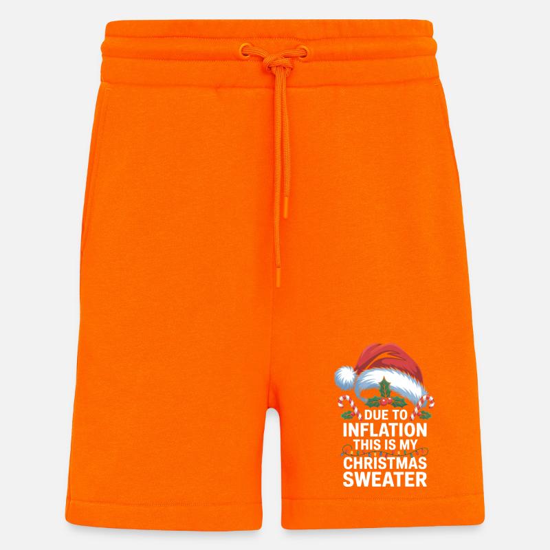 Inflation Weihnachtspullover Wortspiel - Shorts - made by SPREAD - SUNSET ORANGE