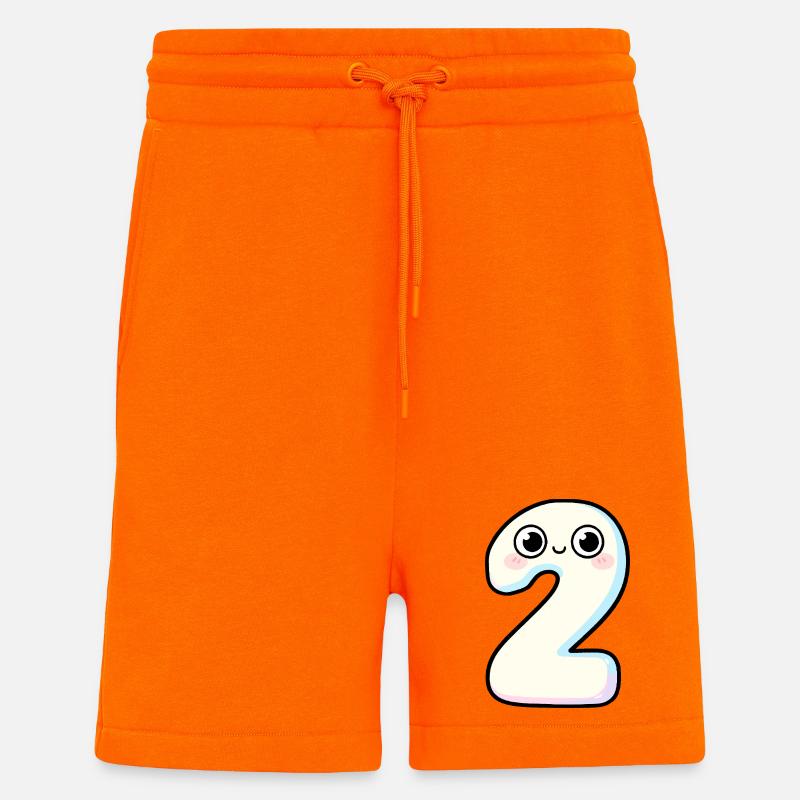 Nummer 2 Kawaii Pastel lächelt - Shorts - made by SPREAD - SUNSET ORANGE