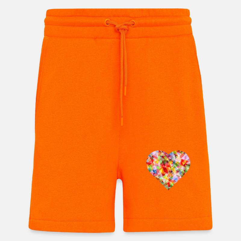 NEU – Abstraktes, lebendiges Herzdesign! - Shorts - made by SPREAD - SUNSET ORANGE