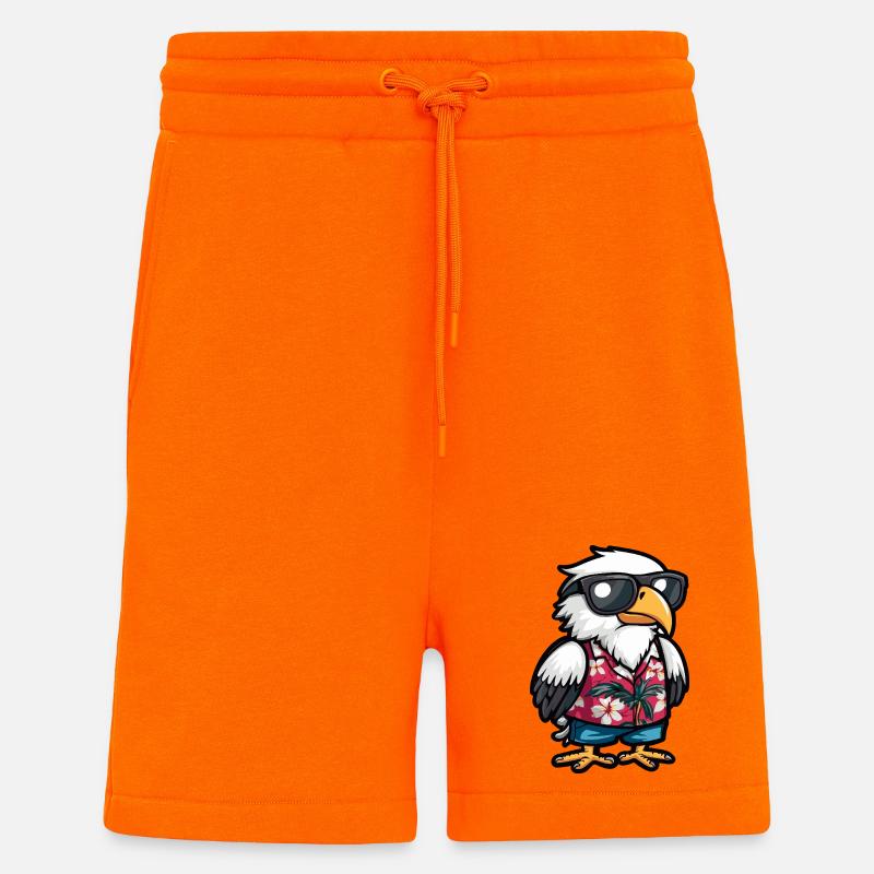Vacances Eagle Comic - Short bio décontracté fabriqué en UE - SUNSET ORANGE