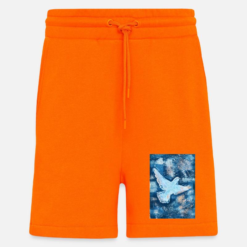 Blauer Vogel im Flug - Shorts - made by SPREAD - SUNSET ORANGE
