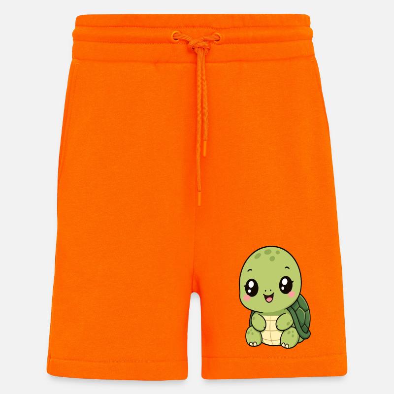 Kawaii Turtle - Shorts - made by SPREAD - SUNSET ORANGE