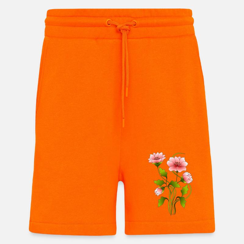 Fleur - Short bio décontracté fabriqué en UE - SUNSET ORANGE