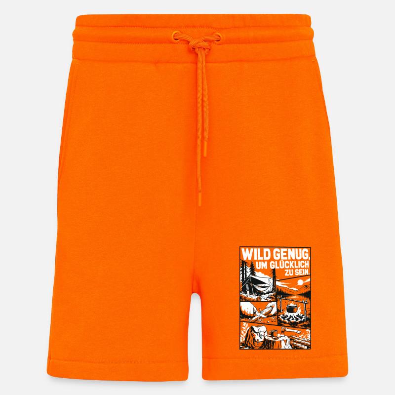 Wild Genug Camping Abenteuer - Shorts - made by SPREAD - SUNSET ORANGE