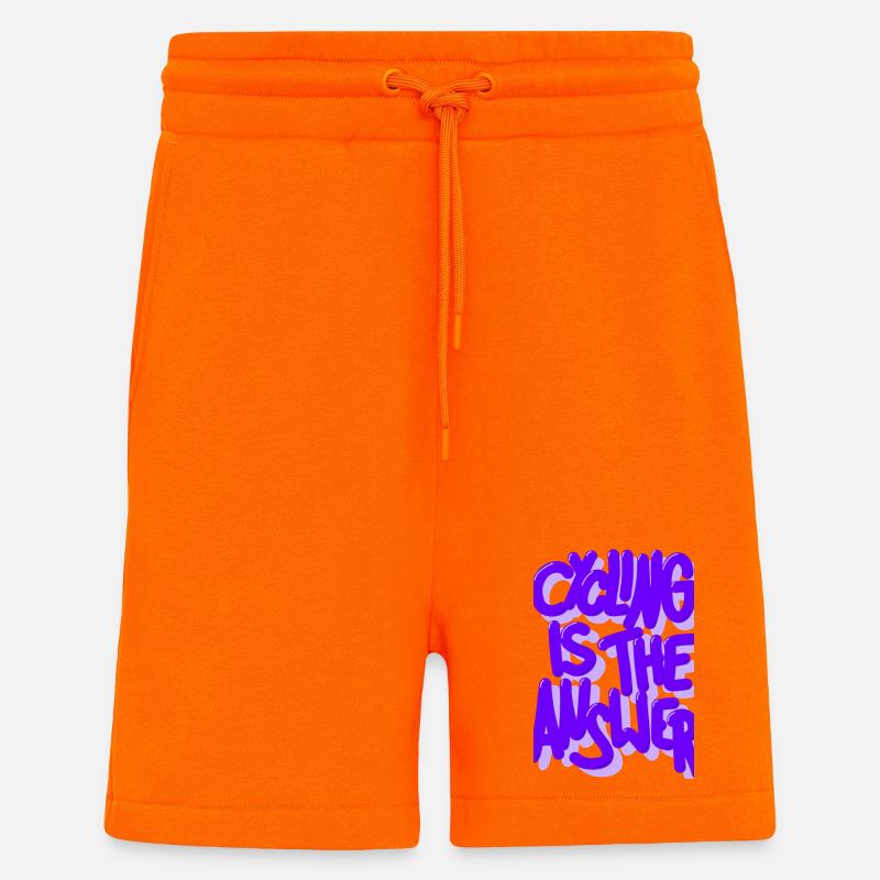 Cycling is the answer lila - Shorts - made by SPREAD - SUNSET ORANGE