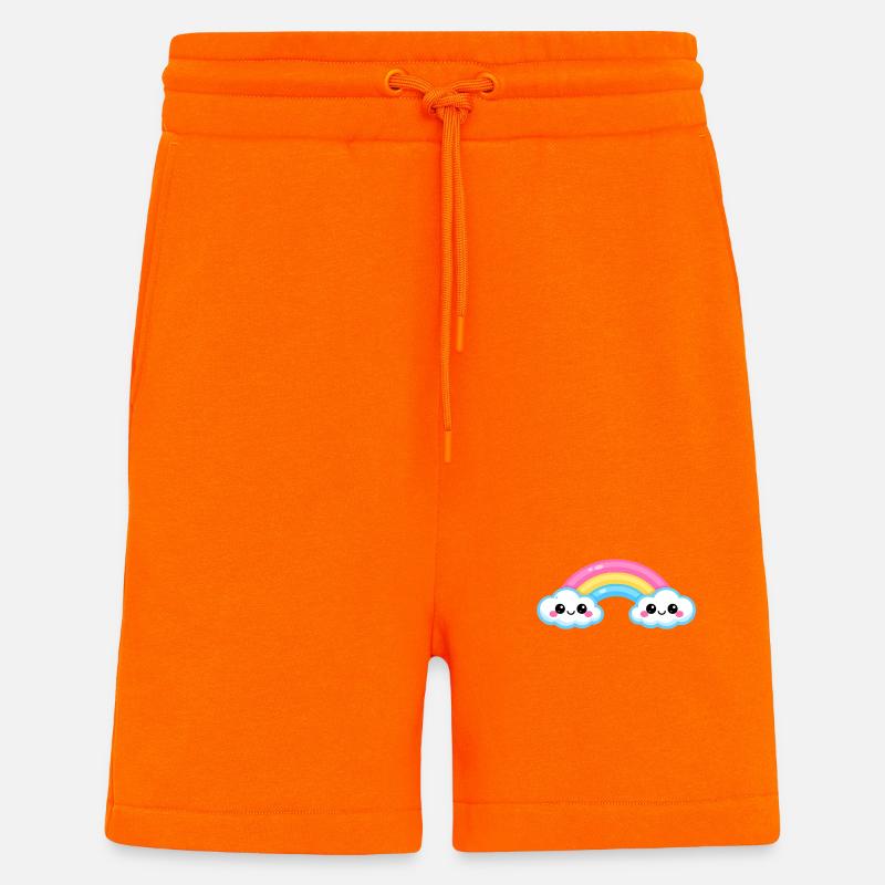 Niedliches Cloud Rainbow Duo - Shorts - made by SPREAD - SUNSET ORANGE
