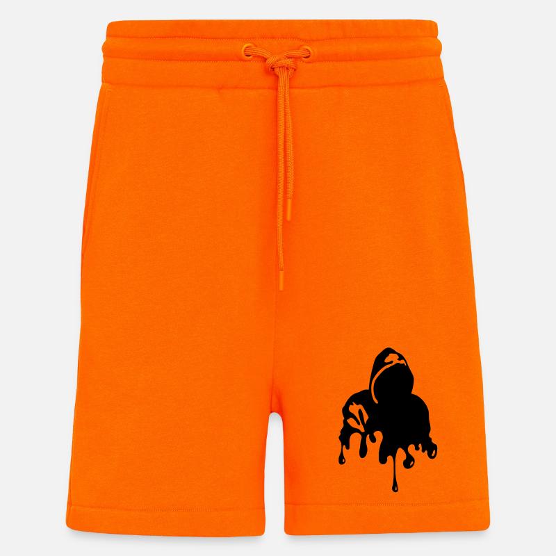 graffiti_2 - Shorts - made by SPREAD - SUNSET ORANGE