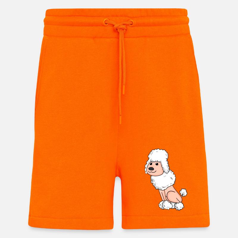 Poodle White - Shorts - made by SPREAD - SUNSET ORANGE