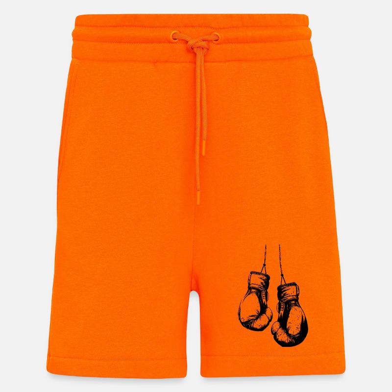 Hängende Boxhandschuhe schwarz - Shorts - made by SPREAD - SUNSET ORANGE