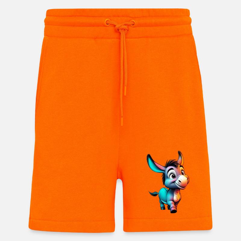 Esel Esel Schnuller Maultier - Shorts - made by SPREAD - SUNSET ORANGE