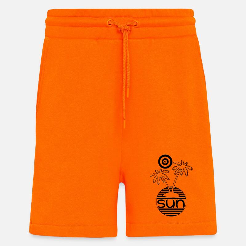 Sonne im Paradies (Schwarz) - Shorts - made by SPREAD - SUNSET ORANGE