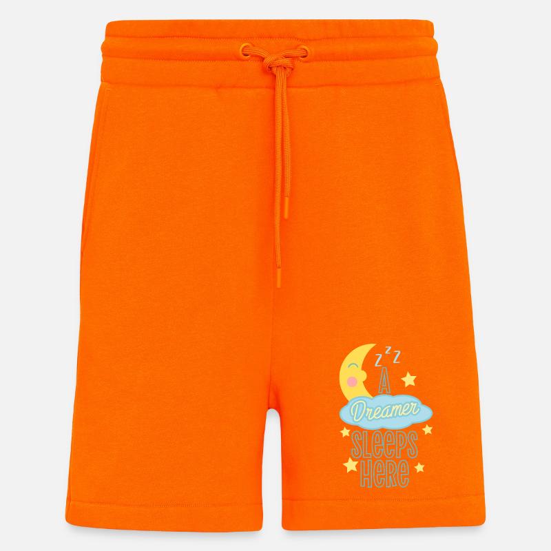 Schlafender Träumer Astronaut Design - Shorts - made by SPREAD - SUNSET ORANGE
