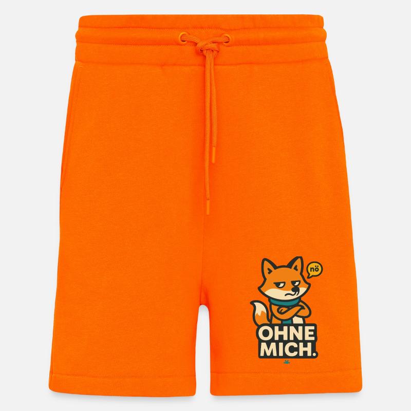 Sans Moi – Nope-Fox - Short bio décontracté fabriqué en UE - SUNSET ORANGE