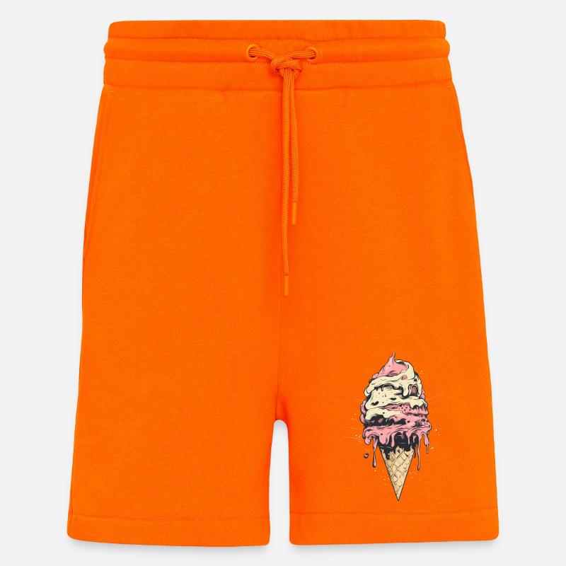 Eiscreme Eis - Shorts - made by SPREAD - SUNSET ORANGE