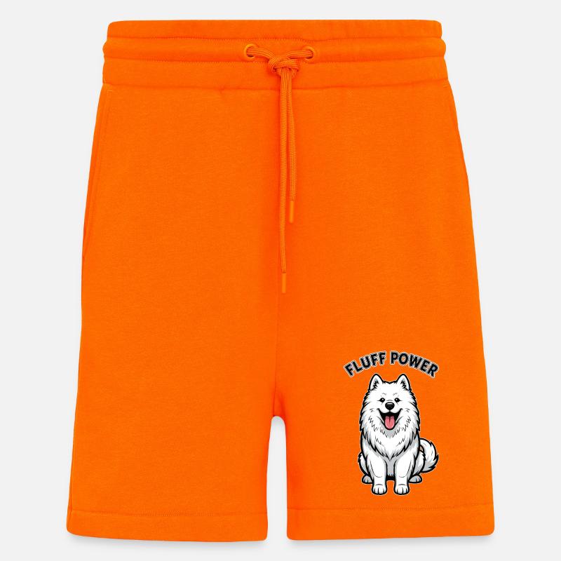 Samojede Fluff Power Niedlich Flauschig - Shorts - made by SPREAD - SUNSET ORANGE