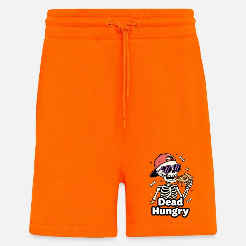 Tot Hungrig Skelett Pizza - Shorts - made by SPREAD - SUNSET ORANGE
