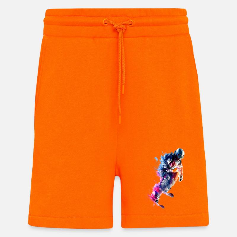 Farbexplosion Snowboarder Sprung - Shorts - made by SPREAD - SUNSET ORANGE