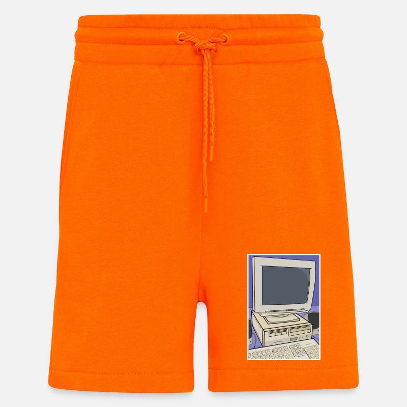 Retro Computer Desktop Setup - Shorts - made by SPREAD - SUNSET ORANGE