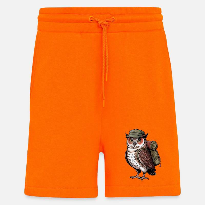 Wandernde Eule Abenteuer - Shorts - made by SPREAD - SUNSET ORANGE
