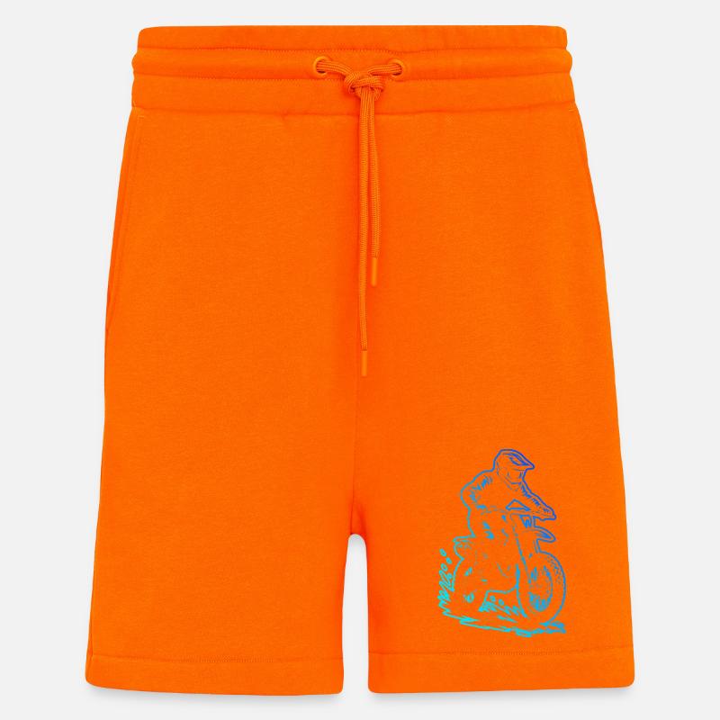 Déclaration directe sur le motocross - Short bio décontracté fabriqué en UE - SUNSET ORANGE