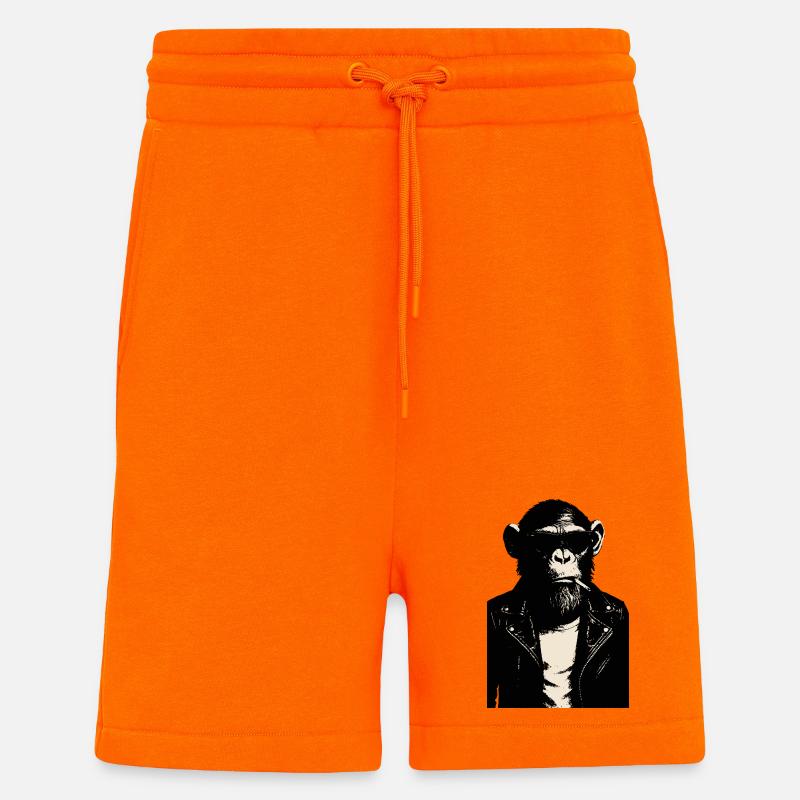 Monkey Rebel Lederjacke - Shorts - made by SPREAD - SUNSET ORANGE