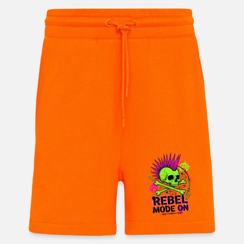 Mode Rebelle activé - Short bio décontracté fabriqué en UE - SUNSET ORANGE