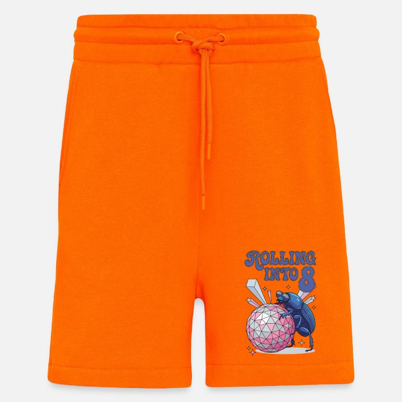 Rolling Into 8 Disco-Mistkäfer - Shorts - made by SPREAD - SUNSET ORANGE