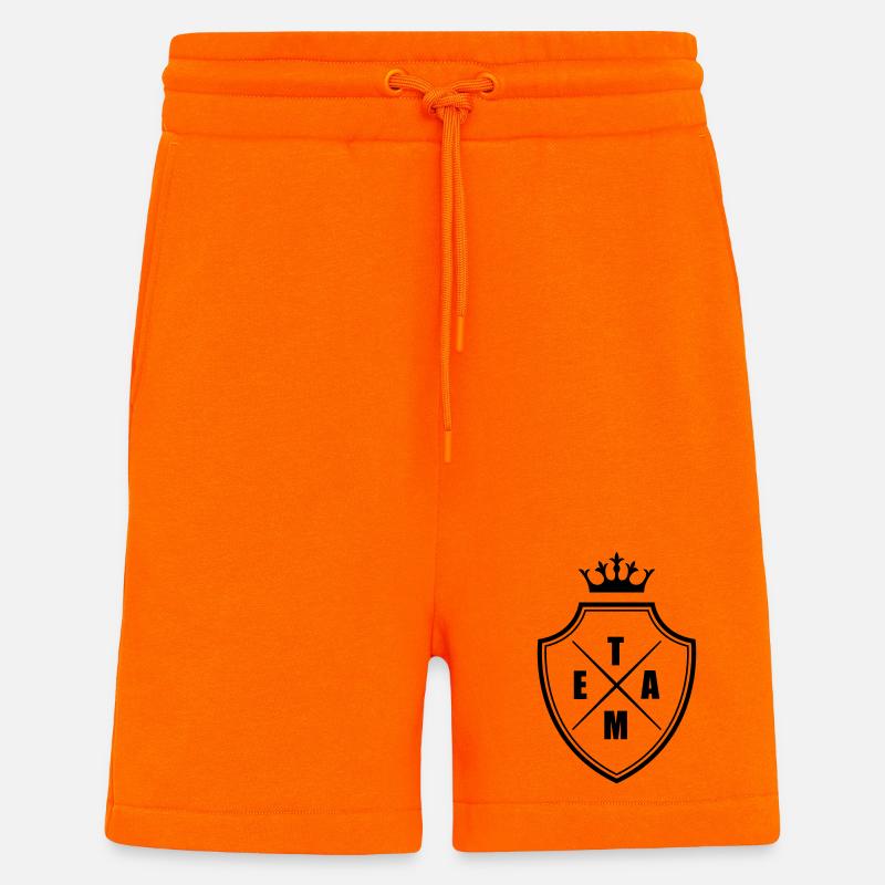 Écusson de l’équipe Wappen - Short bio décontracté fabriqué en UE - SUNSET ORANGE