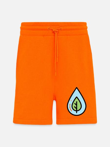 Wassertropfen Blatt Öko - Shorts - made by SPREAD - SUNSET ORANGE