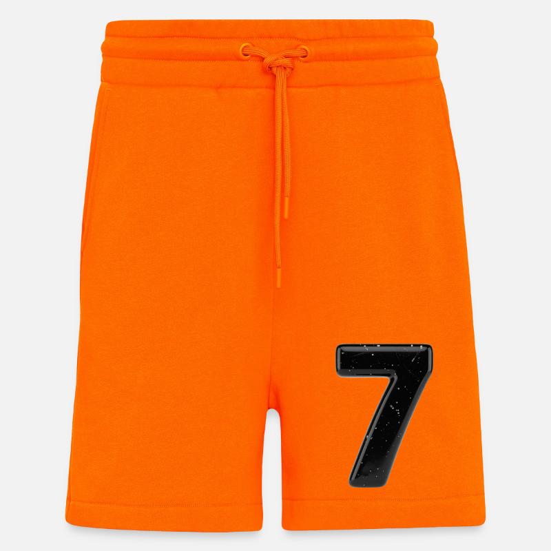 Schwarze Sieben Sternensprenkel - Shorts - made by SPREAD - SUNSET ORANGE