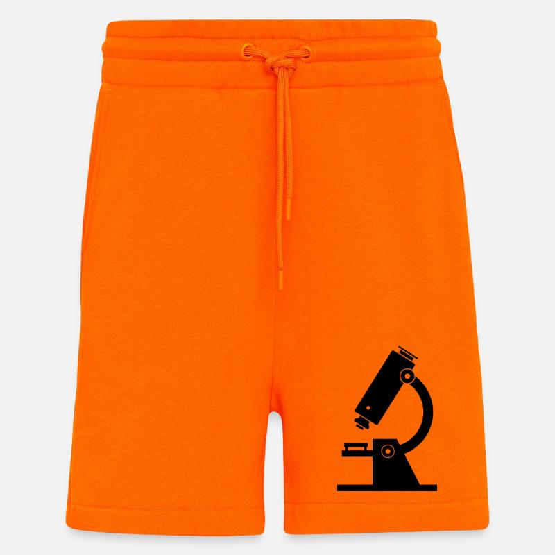 Microscope - Short bio décontracté fabriqué en UE - SUNSET ORANGE
