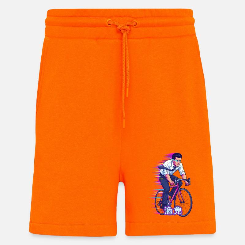 Cadre Neon Sprint à vélo - Short bio décontracté fabriqué en UE - SUNSET ORANGE