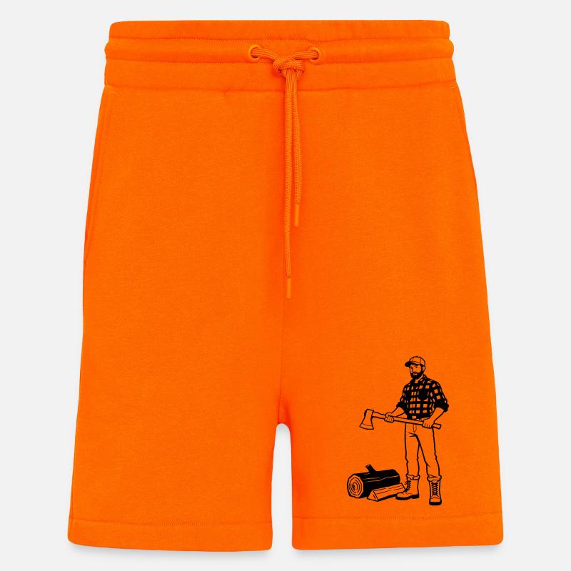 Bûcheron - Short bio décontracté fabriqué en UE - SUNSET ORANGE