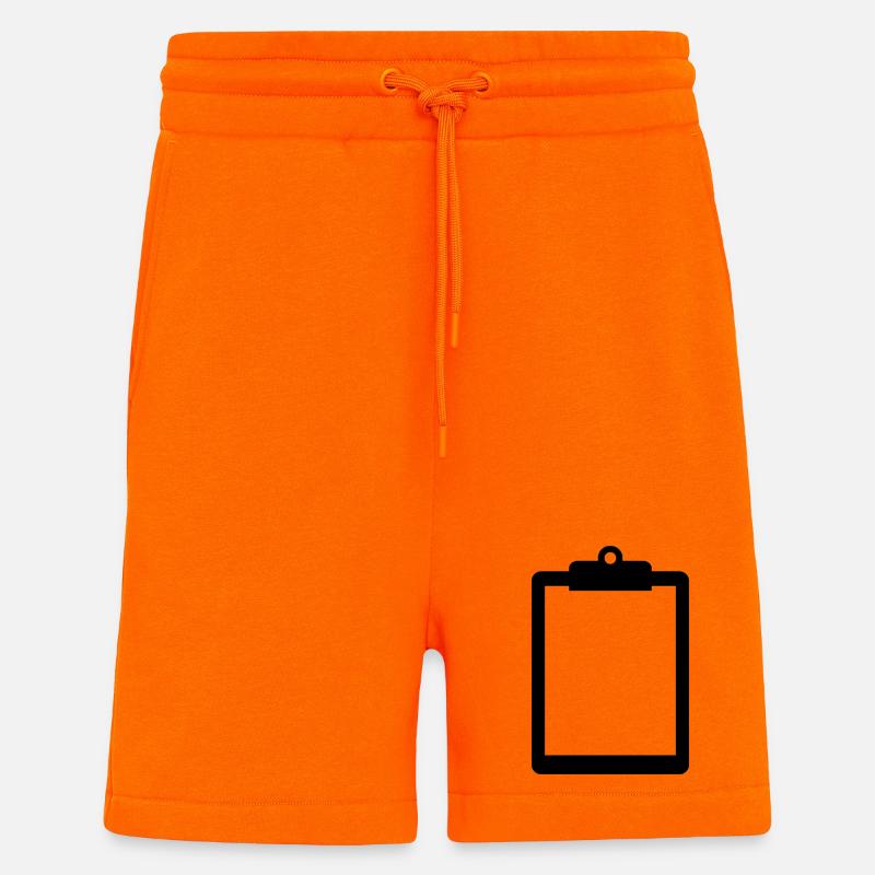 Presse-papiers - Short bio décontracté fabriqué en UE - SUNSET ORANGE