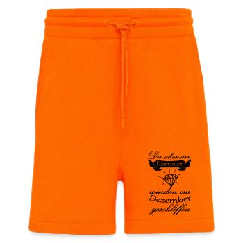 Dezember Diamanten Geburtstag Geschenk Spruch - Shorts - made by SPREAD - SUNSET ORANGE - Vorne