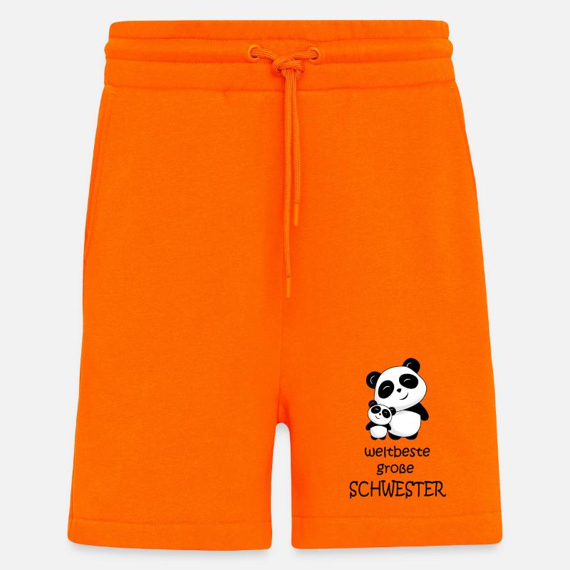 weltbeste große Schwester - Shorts - made by SPREAD - SUNSET ORANGE