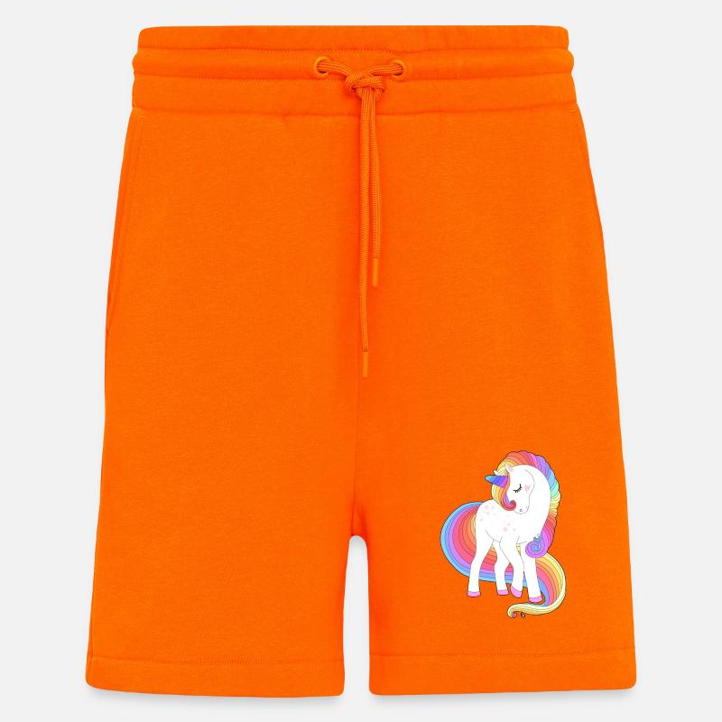 Verzaubertes Regenbogenmähnen-Einhorn - Shorts - made by SPREAD - SUNSET ORANGE