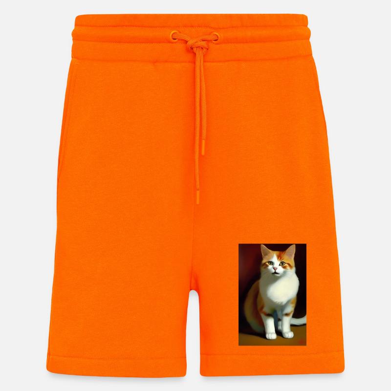 Image du chat - Short bio décontracté fabriqué en UE - SUNSET ORANGE