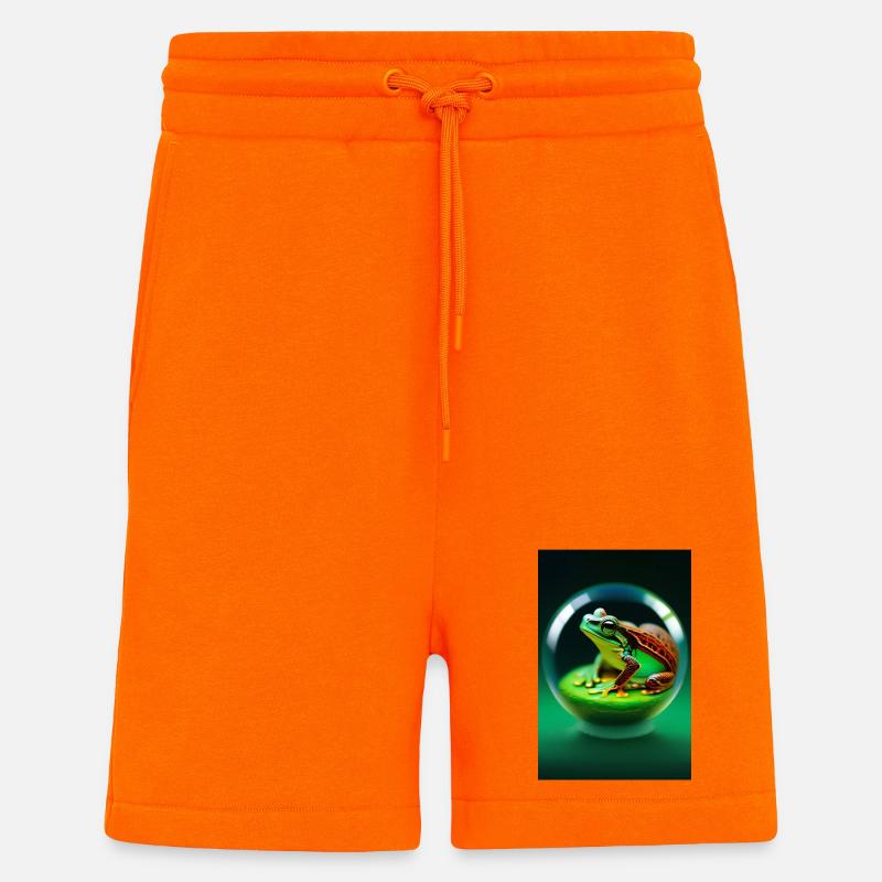 Frosch in einer Kugel - Shorts - made by SPREAD - SUNSET ORANGE