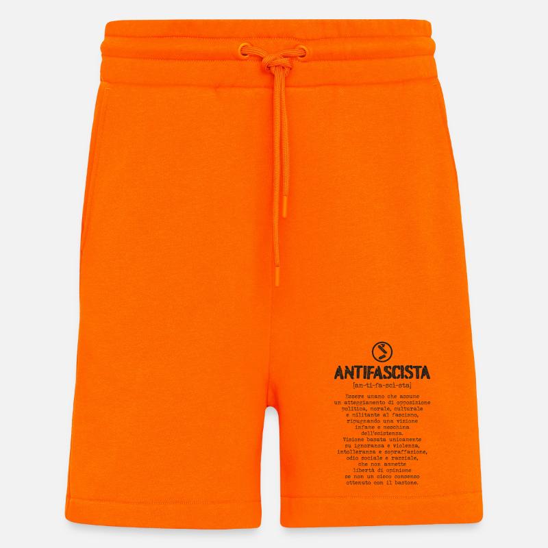 Anti-Fascist Definition - Shorts - made by SPREAD - SUNSET ORANGE