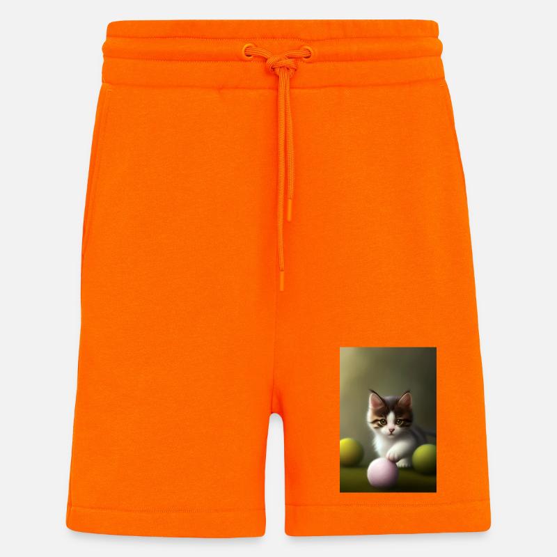 Bébé chat - Short bio décontracté fabriqué en UE - SUNSET ORANGE