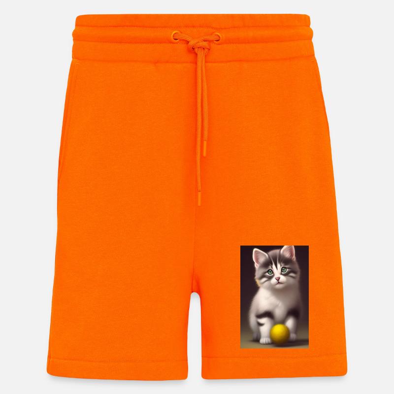 Bébé chat - Short bio décontracté fabriqué en UE - SUNSET ORANGE