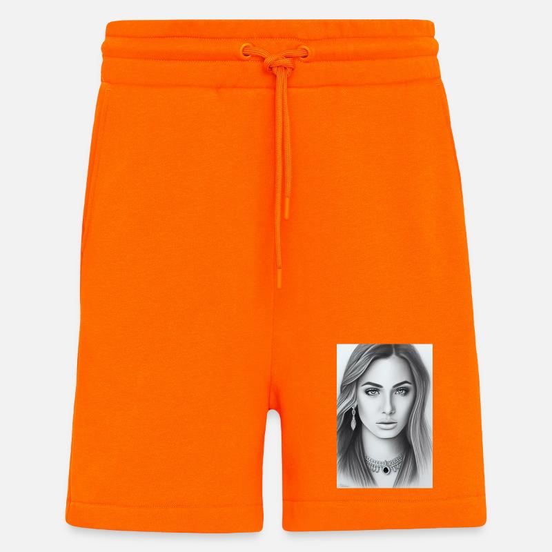 Frau mit Schmuck - Shorts - made by SPREAD - SUNSET ORANGE
