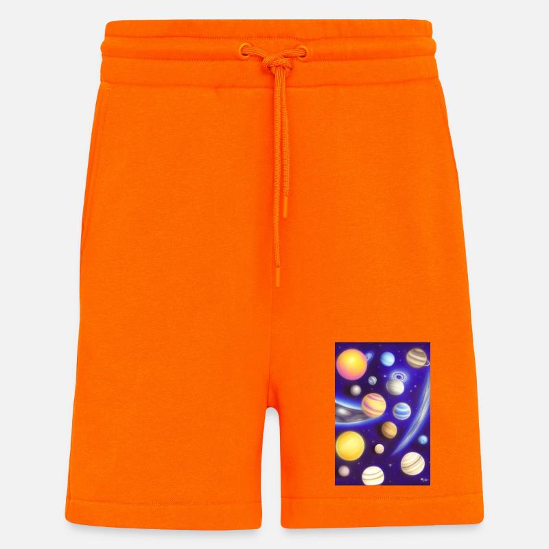 Space and planets - Shorts - made by SPREAD - SUNSET ORANGE