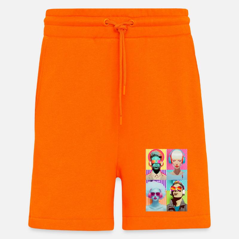 Musik Pop Art - Shorts - made by SPREAD - SUNSET ORANGE