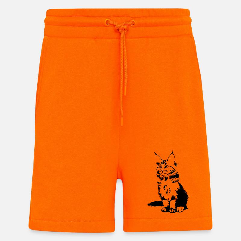 Maine Coon Katze - Shorts - made by SPREAD - SUNSET ORANGE