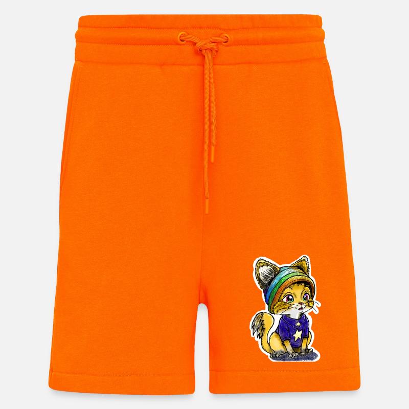 Regenbogen-Kätzchen - Shorts - made by SPREAD - SUNSET ORANGE