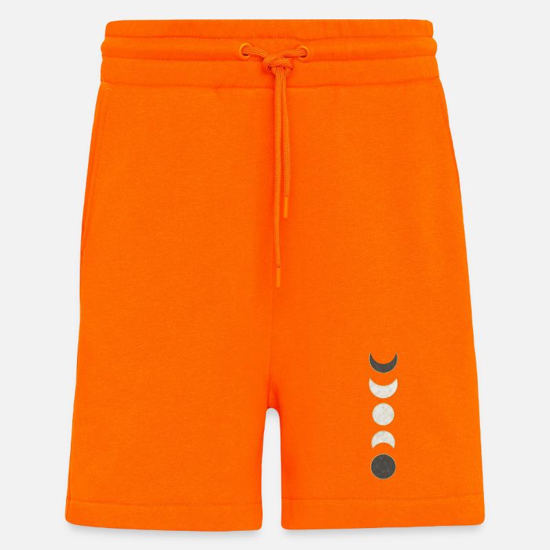 Phases de Lune Motif Marbré - Short bio décontracté fabriqué en UE - SUNSET ORANGE