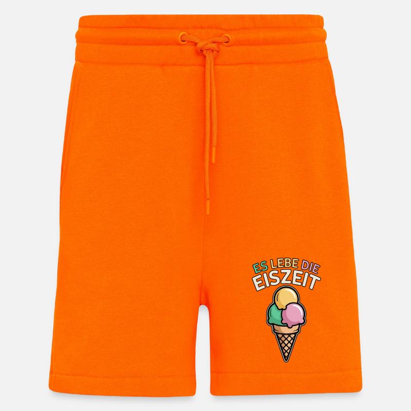 Vive l'ère glaciaire - la crème glacée - Short bio décontracté fabriqué en UE - SUNSET ORANGE