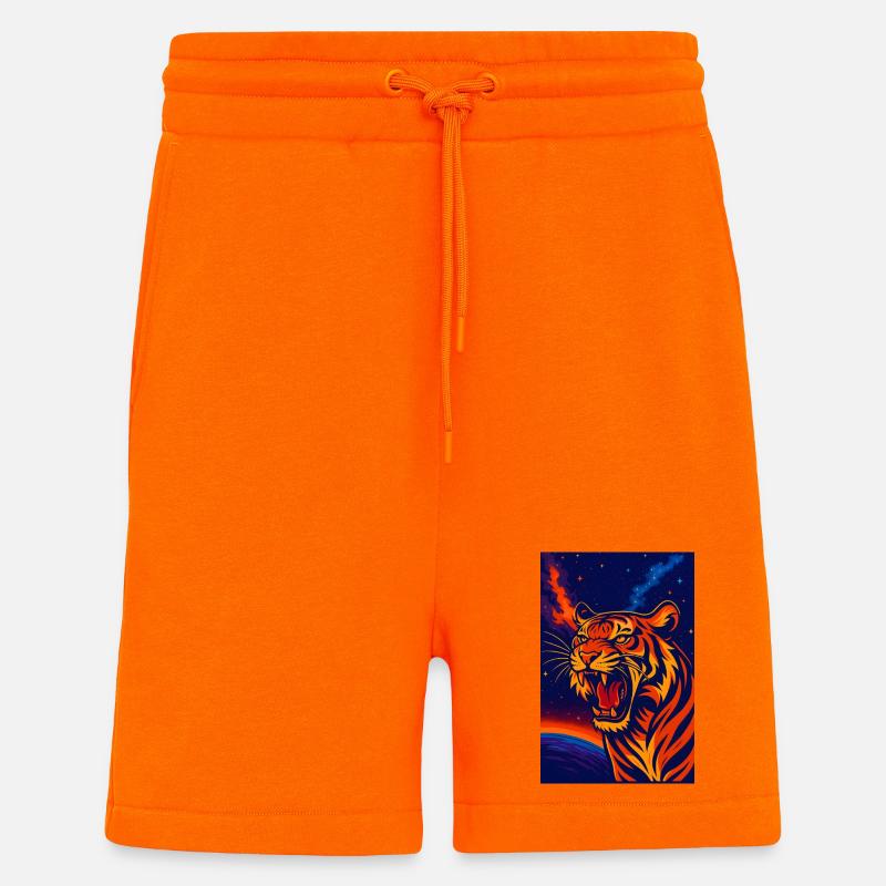 Himmlisches Tigernebel-Design, Liebestiger - Shorts - made by SPREAD - SUNSET ORANGE